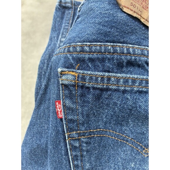 Vintage 80s Levis 501xx Jeans Mens 30x32 Button Fly USA Made Dark Wash Indigo - Picture 8 of 16